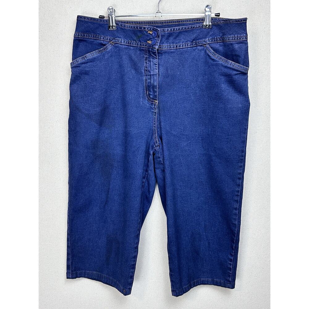 Bill Blass Jeans Women’s 14‎ Blue High Rise Bermuda Shorts Stretch Denim Cotton